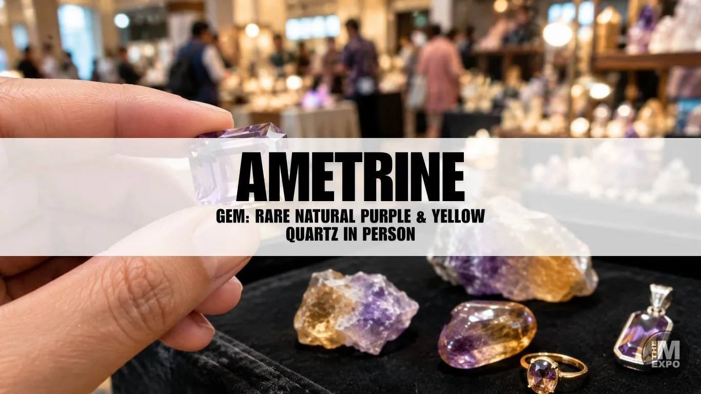 Ametrine Gem: Rare Natural Purple & Yellow Quartz In Person