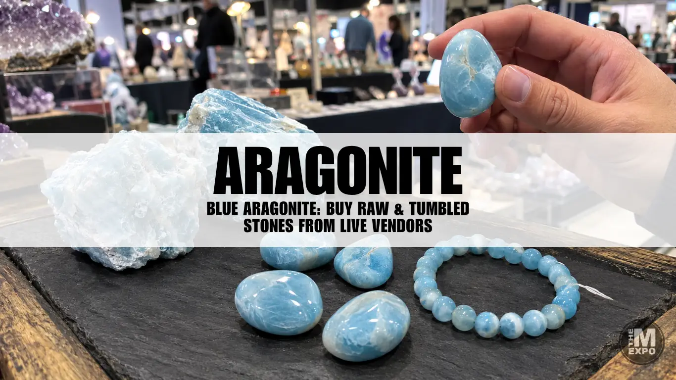 Blue Aragonite: Buy Raw & Tumbled Stones from Live Vendors